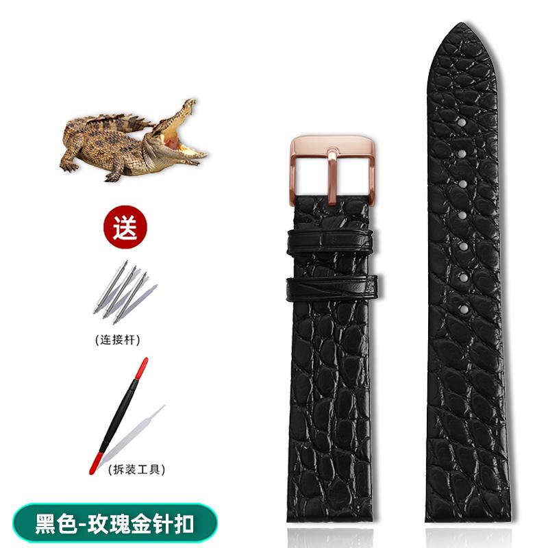 Alligator Wacth Strap Ultra Thin 12 13 14 15 16 18 20 22mm Men Women Black Brown Blue Crocodile Leather Watchband For Any Brands