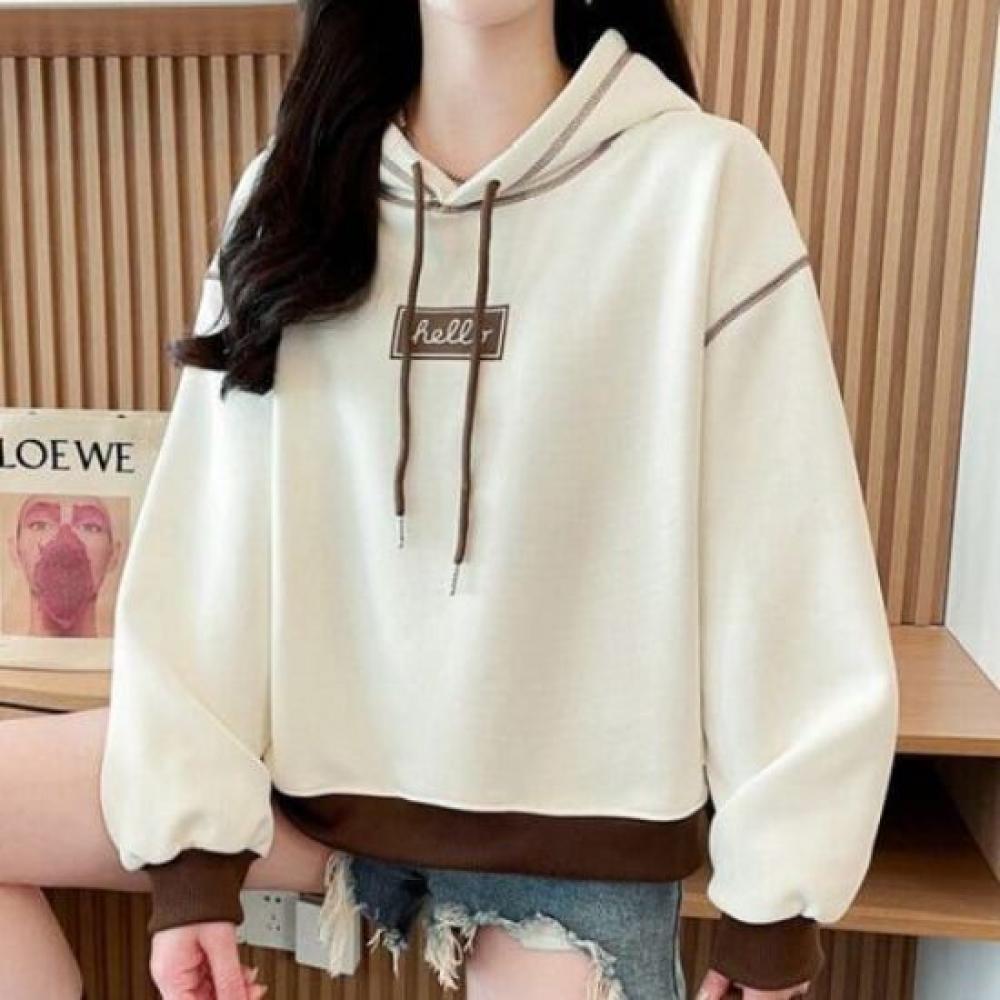 Navava Casual Color Block Hoodie Long Sleeve Sweatshirt Nt3231