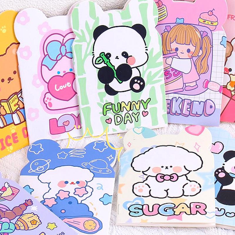10/20Pcs Cartoon Portable Mini Notebook Daily Planner Notepad Kawaii Cute Notepad Office Supplies Student Stationery Gifts