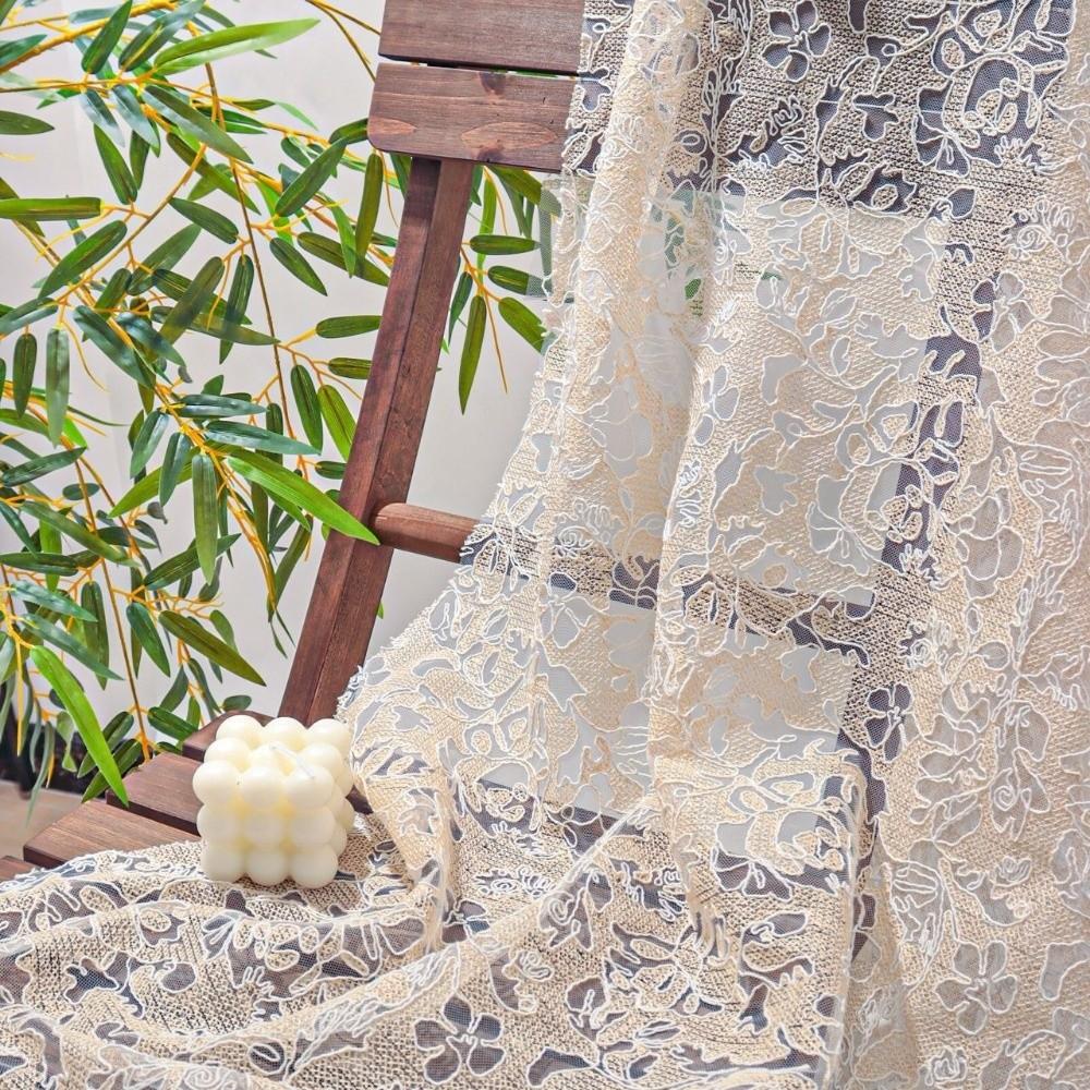 Hollow Mesh Lace Fabric Embroidery Womens Clothing Material For Kids Dress Blouse