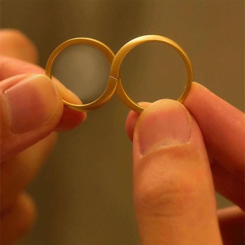 Adjustable Couples Exquisite Rings Infinite Love Design Copper Plated Gold Jewelry