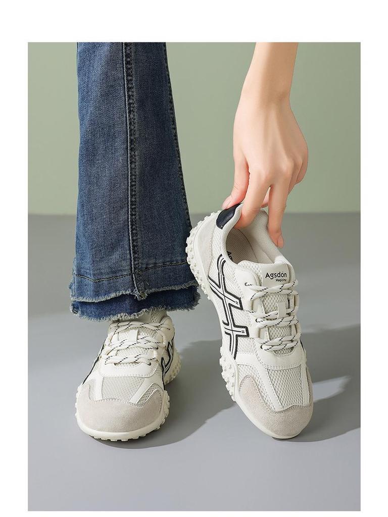 Augustine Women's 2025 Autumn Retro Ballet Sneakers Casual Flat Platform Shoes