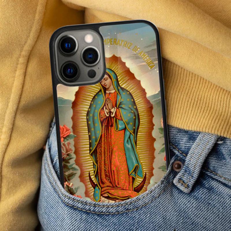Virgin Maria Soft Phone Case for iPhone 17 Air 16e Pro max 15 Pro 13 14 Plus 11 12 MagSafe Magnetic Coque
