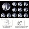 30Pcs Transparent Suction Cup Hooks Reusable Heavy Duty Hooks for Kitchen Bathroom Shower Glass Mirror Car Window & Smooth Walls
