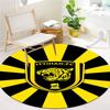 Al-Ittihad Club Round Area Rug,Carpet Rug for Living Room Bedroom Sofa Playroom Decor,Non-slip Floor Mat
