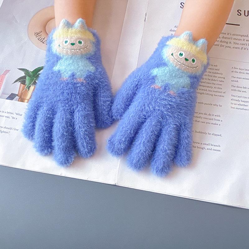 Kids' Knit Cartoon Gloves, Ages 3-6 - Warm Winter Protection