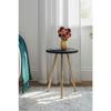 Round Side Coffee Table Single Nesting Coffee Table With Wooden Legs
