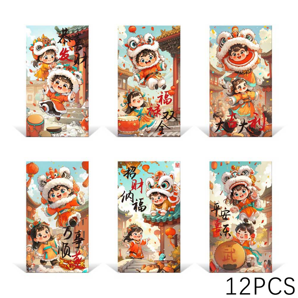 Happy Money Envelope Chinese Tradditonal Classic Red Packet For Spring Festival