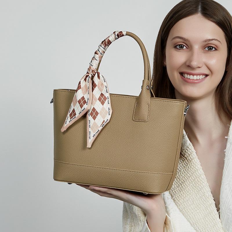 Genuine Leather Women's Bag 2025 New Model Ladies Handbag Elegant Mom Bag Large Capacity Tote Crossbody Bag Shoulder Bag