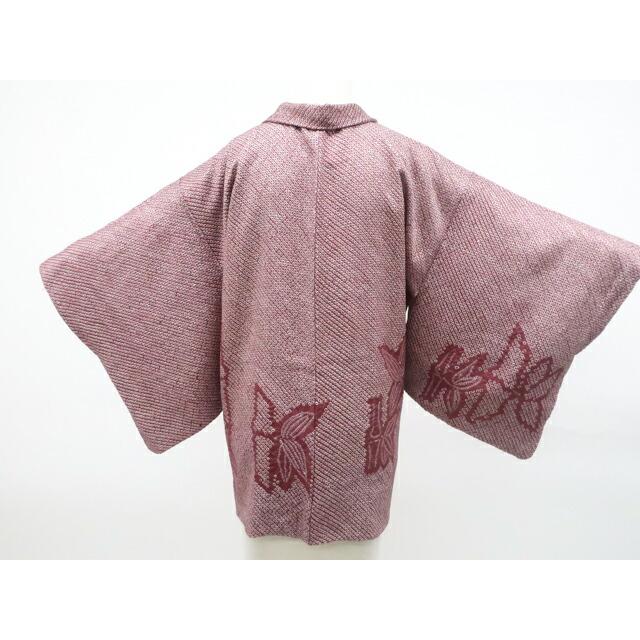 Recycled kimono, full drawstring, with strings, pure silk, kimono, length approx. 77.5 cm, sleeve length approx. 63 cm, 25z12-6633