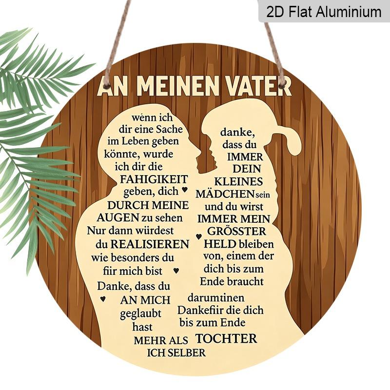 

2D Flat Aluminum Father s Day-themed Ornaments in Various Sizes. Featuring Heartwarming Quotes Alongside Father-daughter Silhouettes, These Make An 7.87×7.87inch