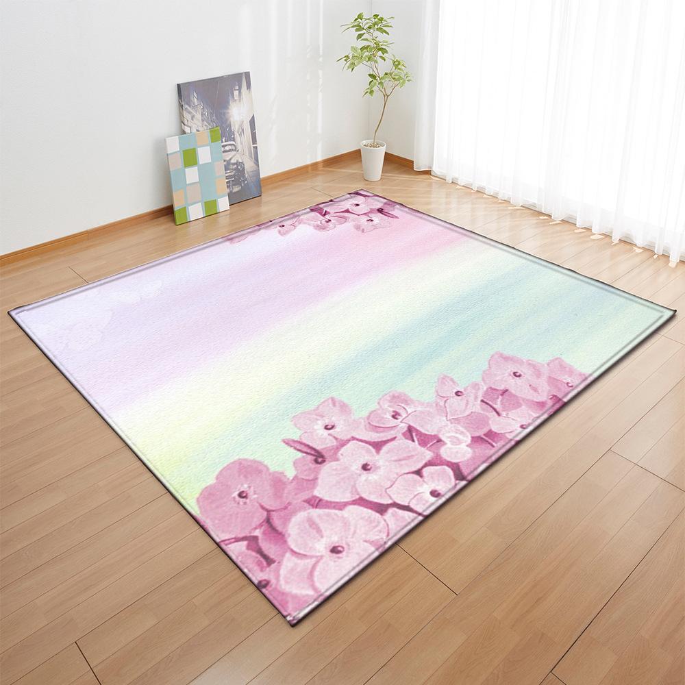 Textured Large Carpet Feather Wind Bedroom Floor Mat