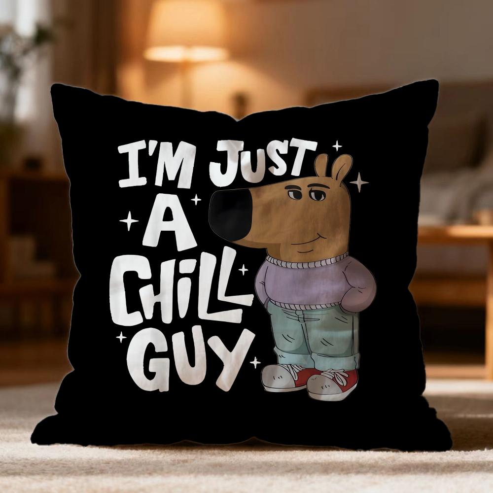 Hot CChill Guyew Cushion Cover Soft Washable Pillow Case Multi-Scene for Couch Bed Travel Office Use