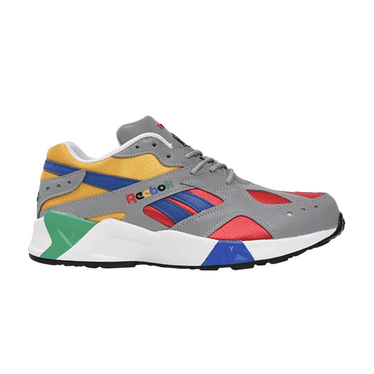 

Кроссовки унисекс Reebok Aztrek Nintendo 64 разноцветные, серые, кобальтовые, DV5380