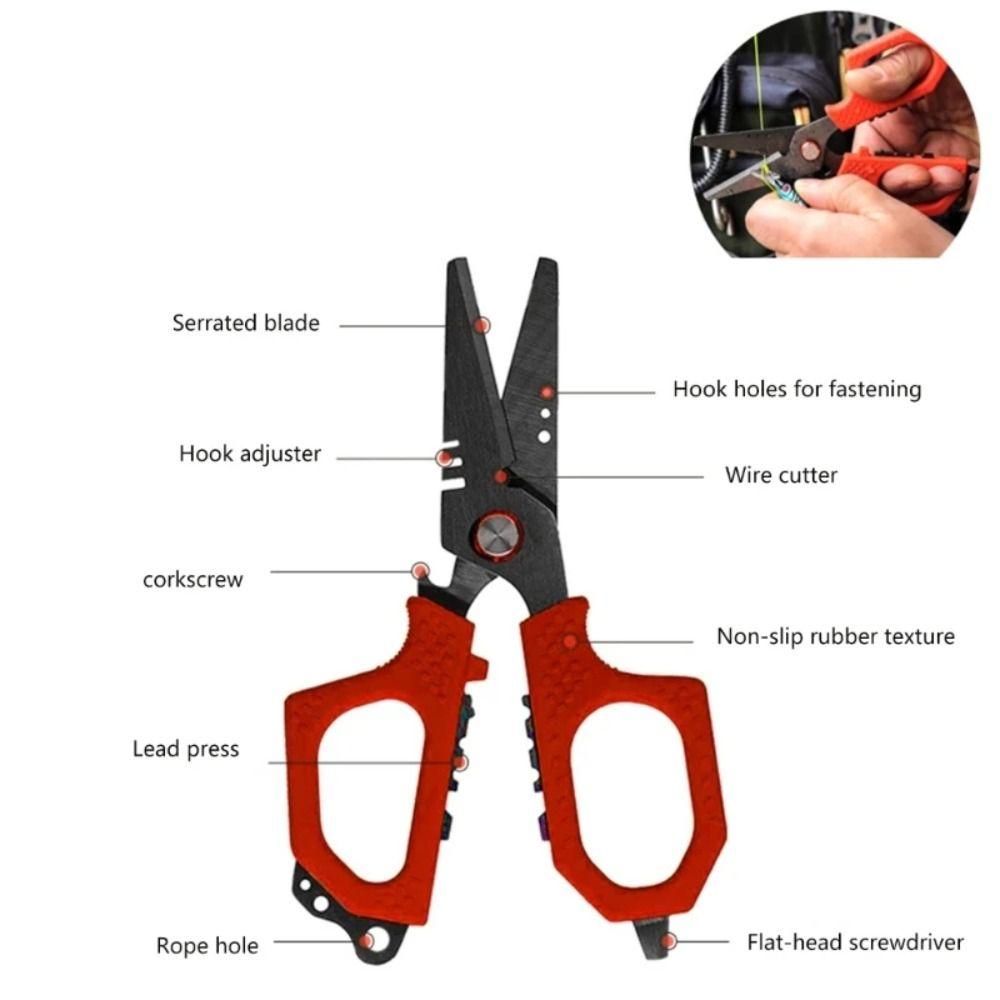 Doppelt gezahnte Präzisions-Fischereischere Hohe Festigkeit Luya PE-Schere Meeresumgebung