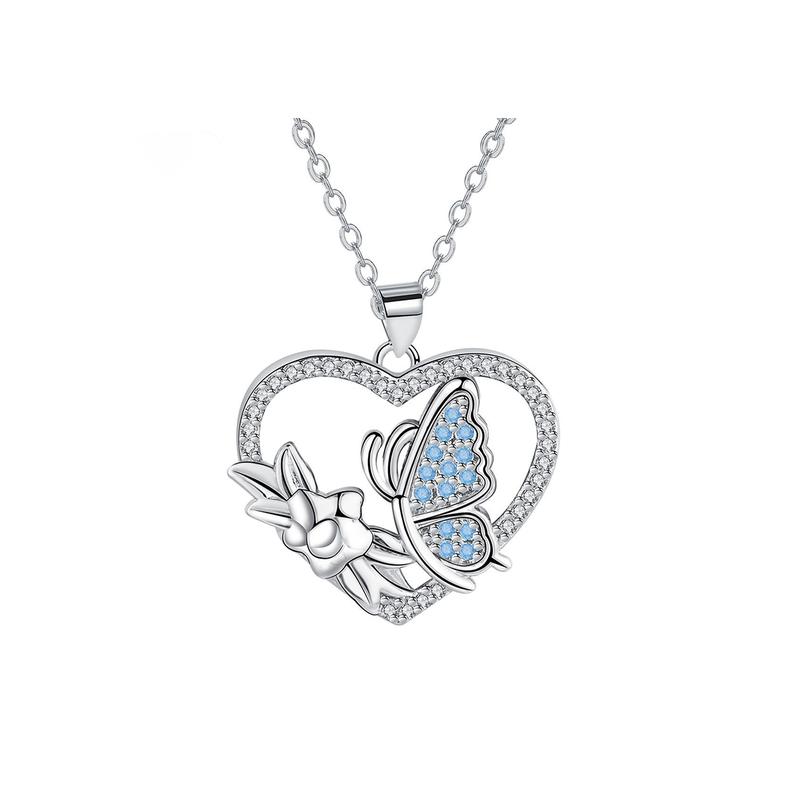 barbie Necklace Original Design of Butterfly Love, Temperament, Niche and Versatile, Ins Style, High-looking, Romantic and Heart-warming ZJYXL-HJ-215