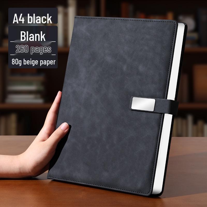 A4 Premium Leather Notebook for Business, Office, or Study - Customizable with Logo