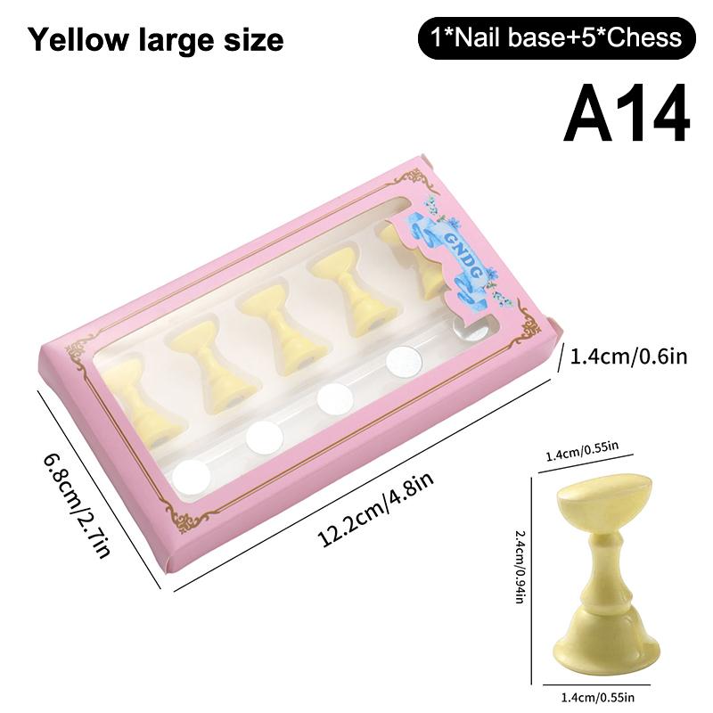 1 Set Colorful Plastic Magnetic Nail Display Stand Tips Holder Beginner Nail Training Board for Practice Manicure Salon
