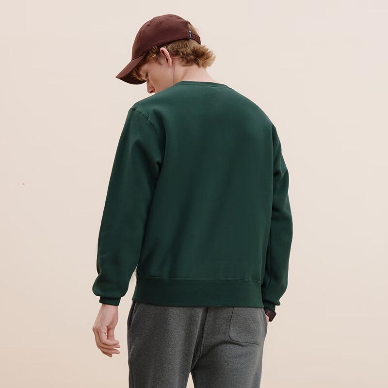 Champion Men's Script Logo Fleece Lined Round Neck Sweatshirt