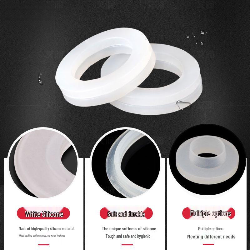 Silicone 4-Point Mesh Sealing Ring and Flat Washer for 6-Point Water Heater, Faucet, Pipe, Hose, and Shower Head (1-Inch)