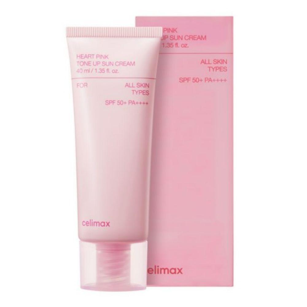Celimax Heart Pink Tone-Up Sunscreen SPF50+ PA++++ Brightening Sun Cream 40ml