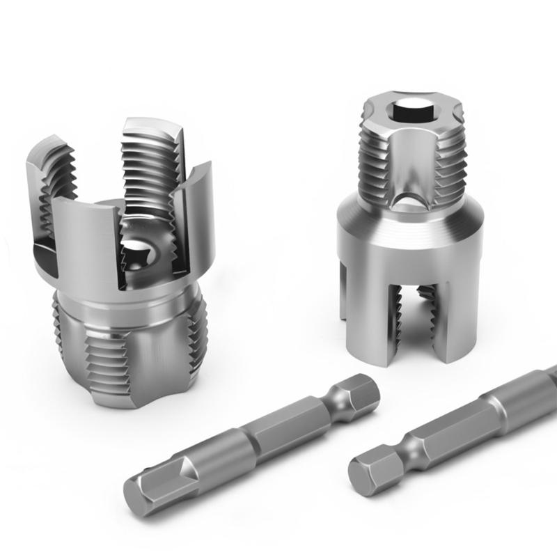 High Speed Steel Water Pipe Tap Threading Tool For Internal External Threading On Plastic Tubes 1/2in or 3/4in Sizes