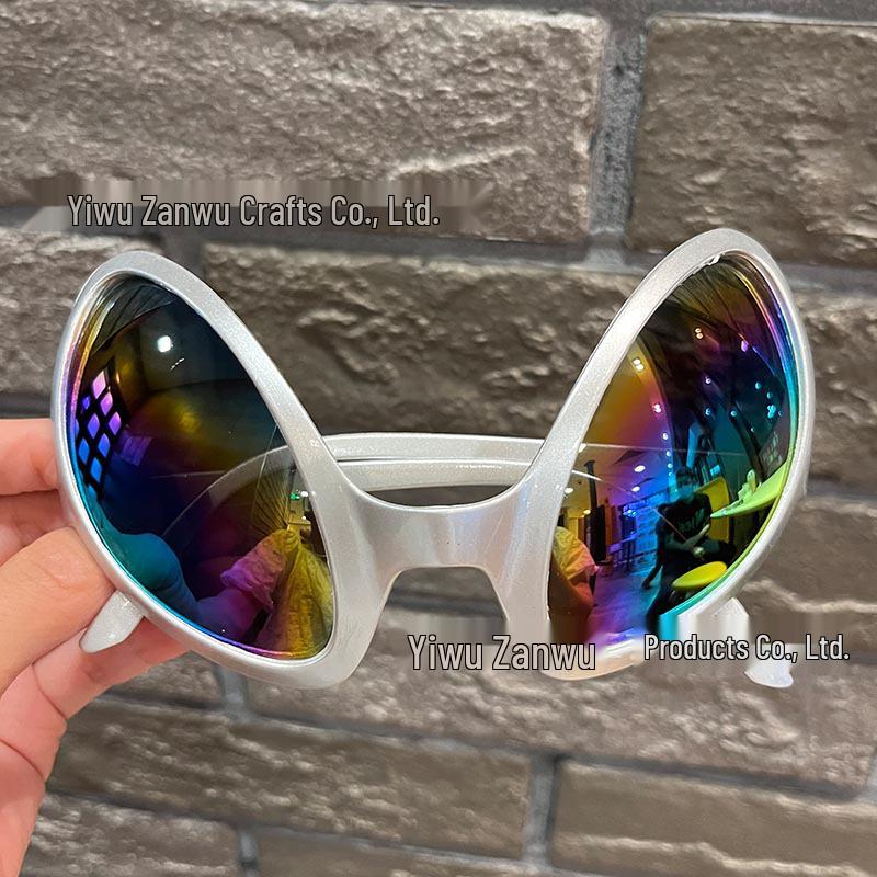 Инопланетные очки-скульптуры из песка - Красочные и преувеличенные солнцезащитные очки для маскарадной вечеринки