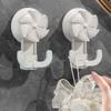 Plastic Suction Cup Hooks Punch Free Key Holder Light Luxury Wall Hanger  for Bathroom