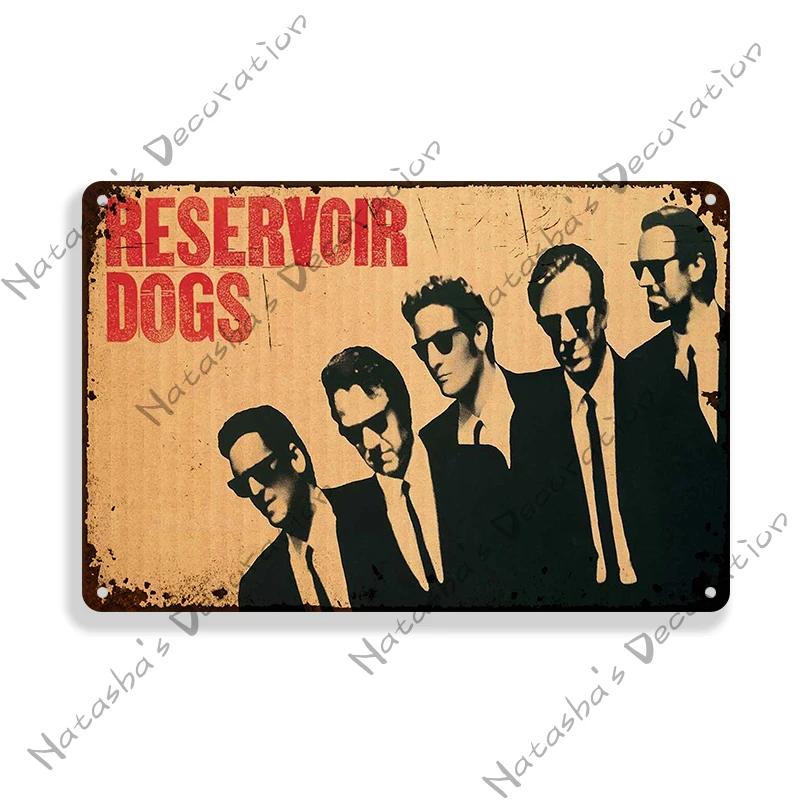 Reservoir Dogs Poster Klassischer Film Metallposter Vintage Metallschild Bar Zuhause Garage Wanddeko Metallplakette Industrielle Deko