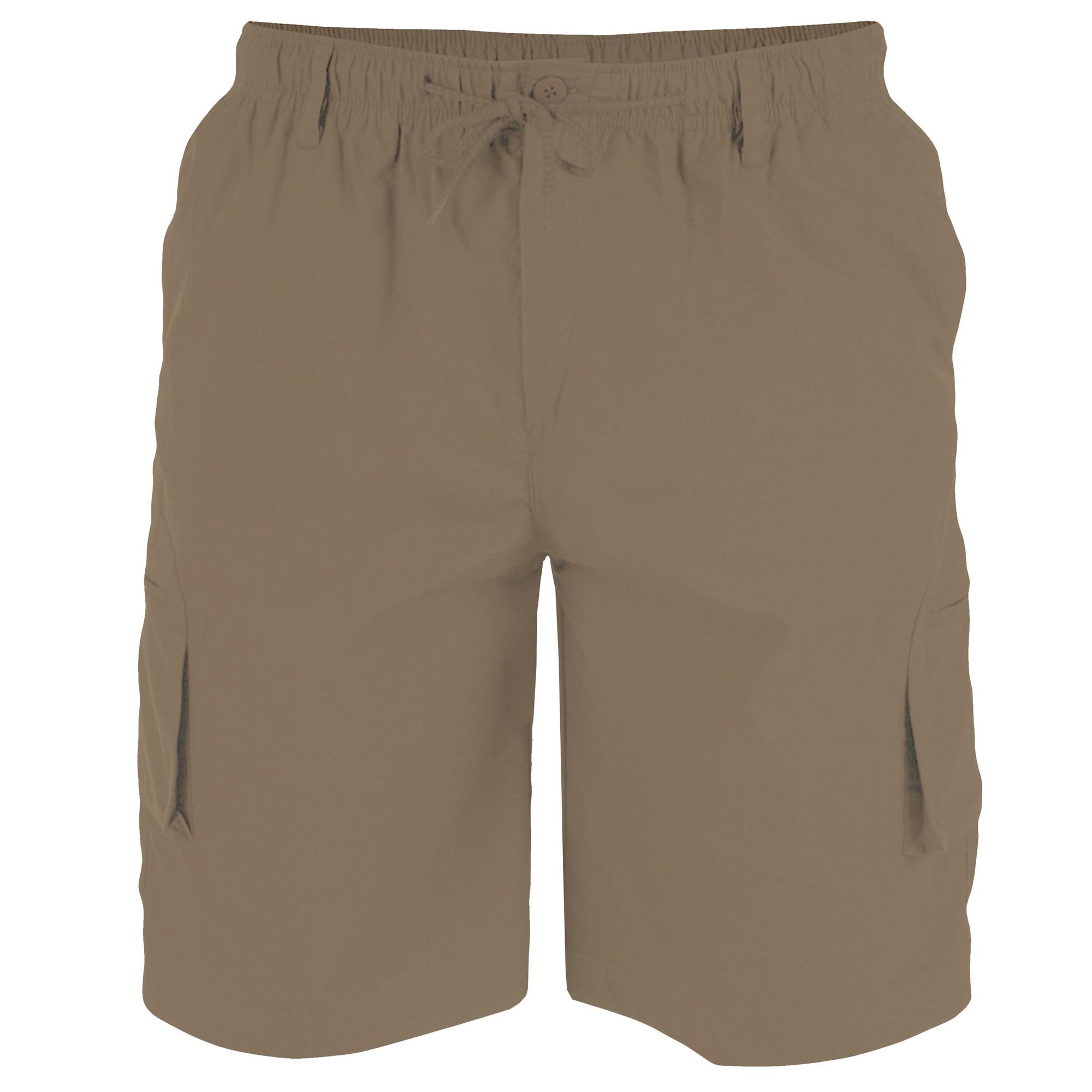 Duke Heren D555 Nick Cargo Shorts met Elastische Taille M zand