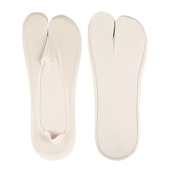 Breathable Toe Socks 2-Toe Invisible Liner Socks with Anti-Slip Silicone Ultra-Thin Moisture-Wicking Socks for Loafers Sneakers
