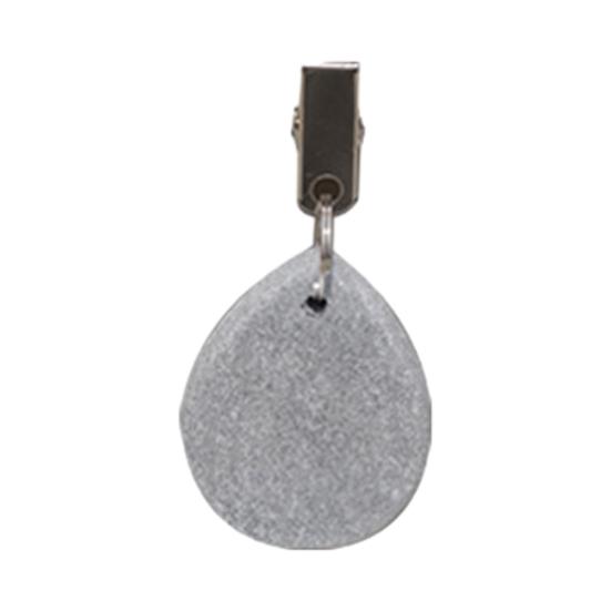 Marble Tablecloth Weight with Metal Clip, Teardrop Shape Table Cover Weight, Outdoor Party Picnic Dinner Tablecover Pendant Stone