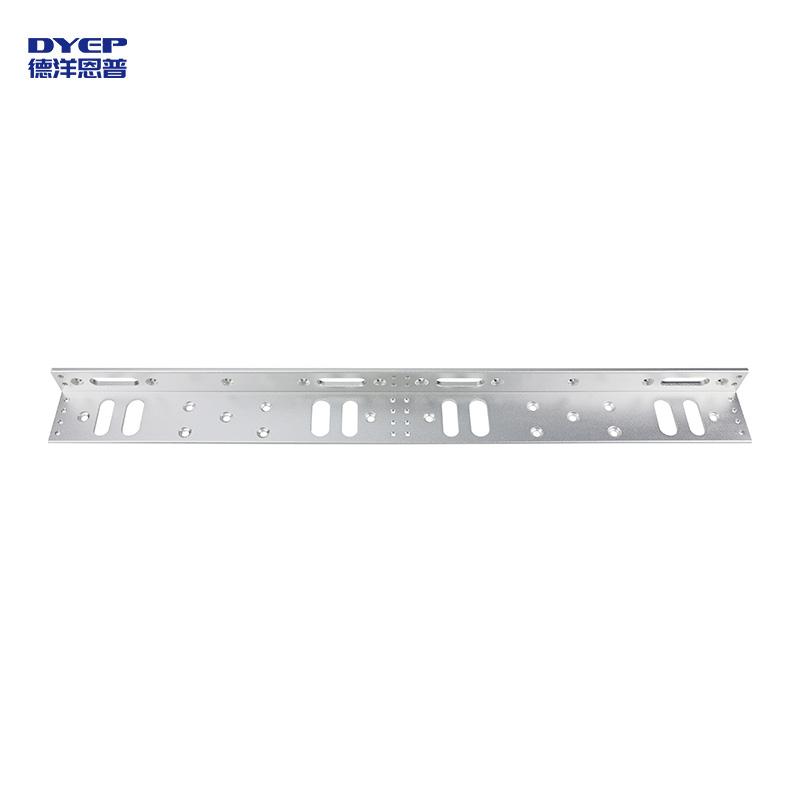 High Strength Aluminum Double L Bracket for 280KG Double Door Electric Magnetic Lock Double Leaf Door Bracket (silver,Aluminum alloy)