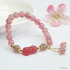 Juan Yu Strawberry Quartz Pixiu Bracelet - Crystal Colorful Gemstone Beaded Jewelry (CB4082205)