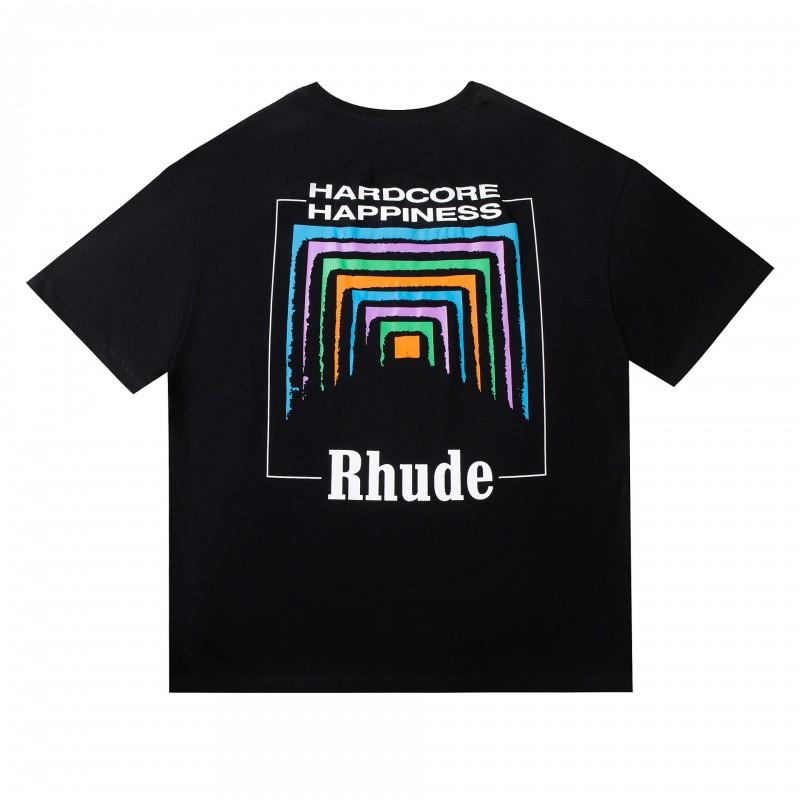 High Street Vintage T-Shirt Couples Loose Fit Crew Neck Short Sleeve Letter Print Casual Top