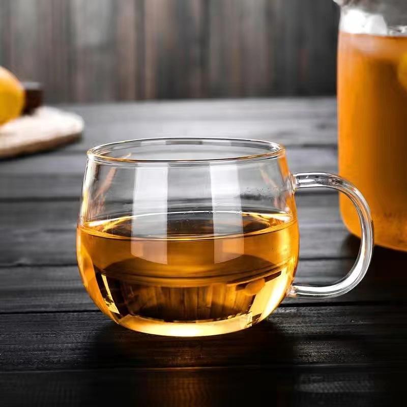 Bring a Glass Cup Flower Teacup Glass Teacup Tea Cup Filter Water Cup Juice Milk Cup