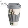 470ml hrnek na kávu Decal Design Izolace Bambusové vlákno Rozložitelný hrnek na vodu na cesty