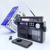 Portable Retro AM/FM/SW Band Radio Receiver Multifunctional Solar Bluetooth Speaker with RGB Light Stereo Sound Audio RX-868S