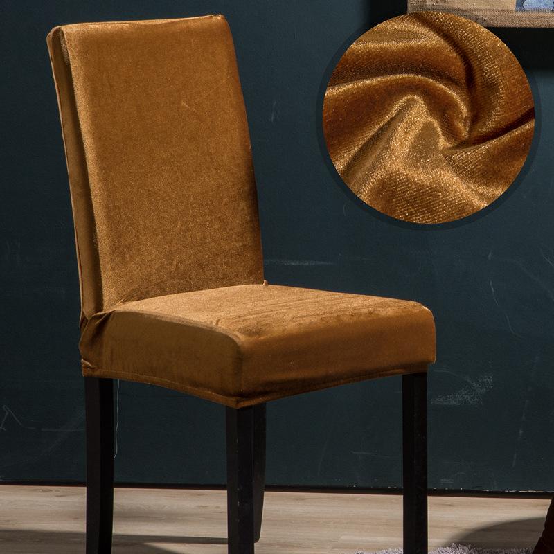 1 Stück Verfügbar Verdickter Elastischer Esszimmerstuhlbezug, Restaurant, Silberfuchs Samt Stuhlbezug, Elastischer Tisch- und Stuhlbezug