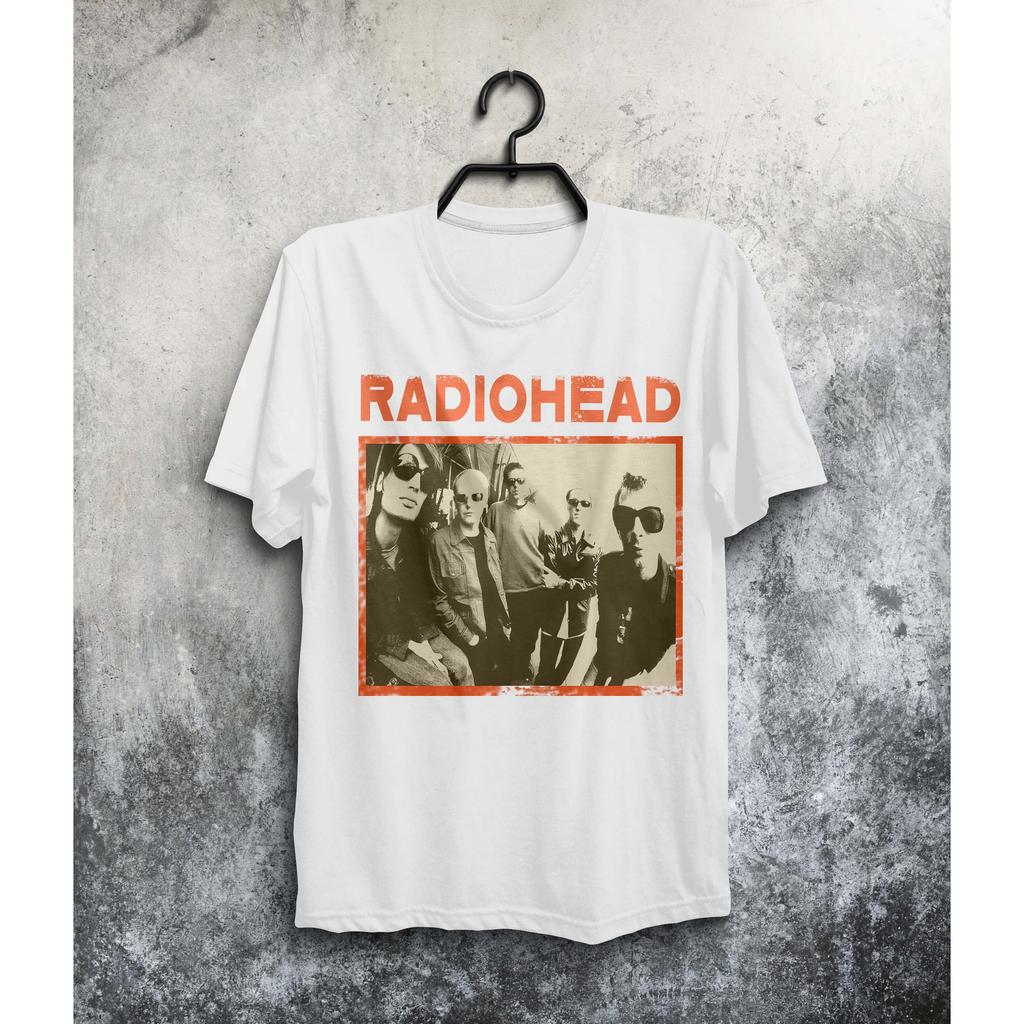 Radiohead Group Shirt Prtin Art T Shirt Gift Unisexs Retro Round Neck Printed Tshirt
