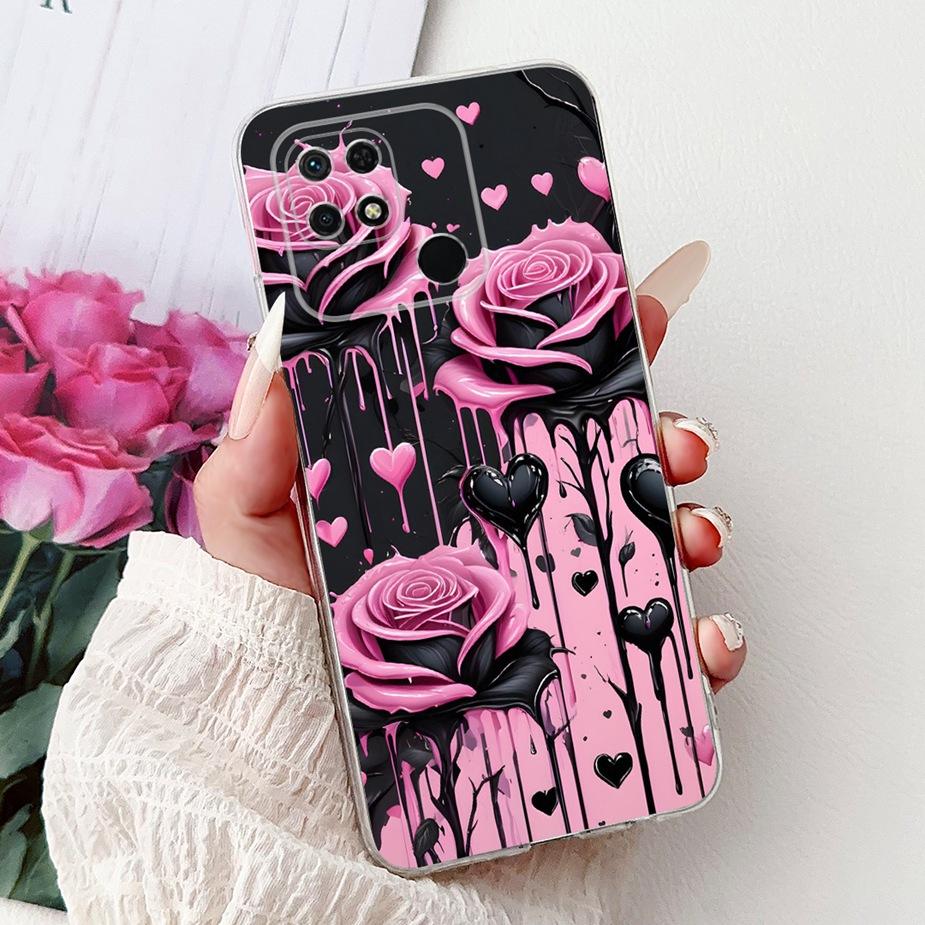 For Xiaomi Redmi 10C Case Cute Cat Luxury Butterfly Painted Cover 6.71'' Soft Silicone Case For Xiaomi Redmi 10C Redmi10C Fundas