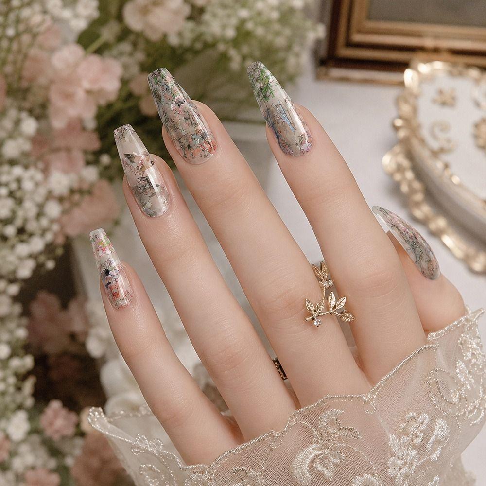Stripe Pattern Nail Stickers Leopard Print Transfer Paper Nail Decorations  Manicure DIY