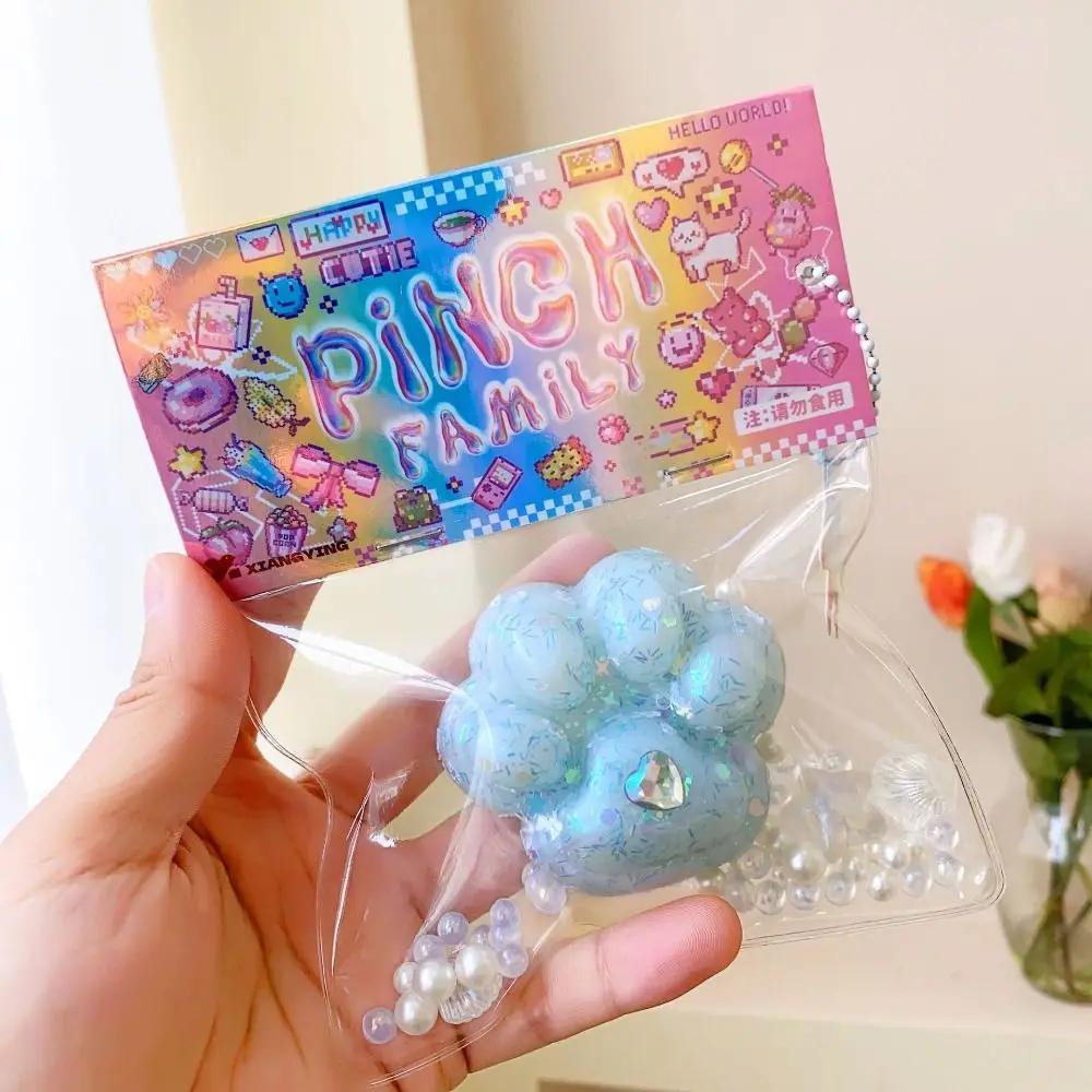 Mochi Taba Squishy Plush Cat Paw Fidget Toy Antistress Stress Relief Toy For Adult Kids TPR Slow Rebound Sensory Toy Unique Gift