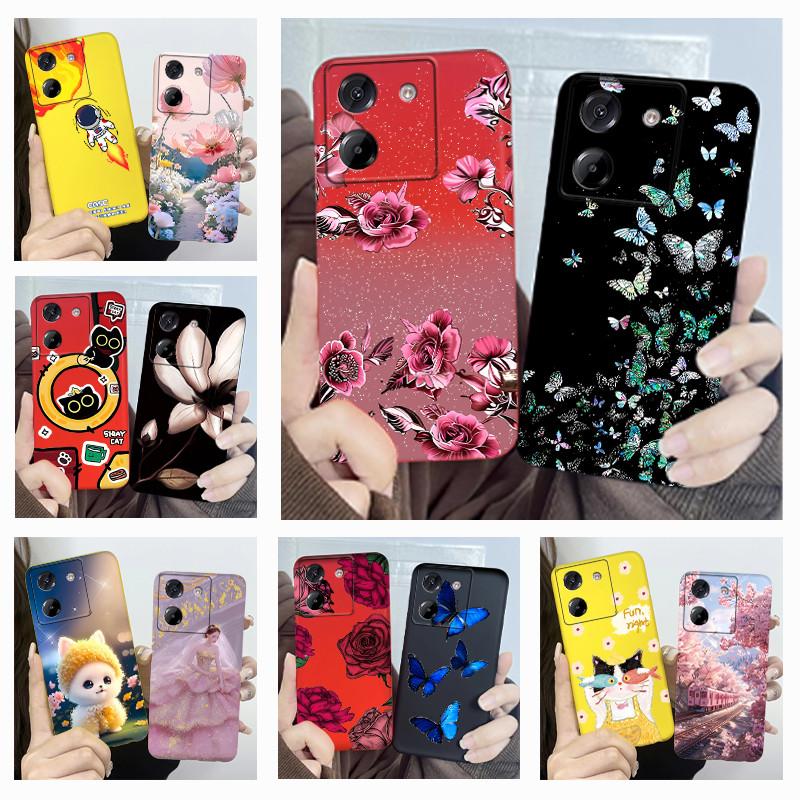 For Xiaomi Poco M7 Pro 5G Phone Case Fashion Flower Girl Design Soft Silicone TPU Back Housing for Poco M 7 Pro M7Pro 5g Covers
