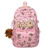 Capybara Cartoon Pattern Backpack Large Capacity Shoulders Bag Gift Children