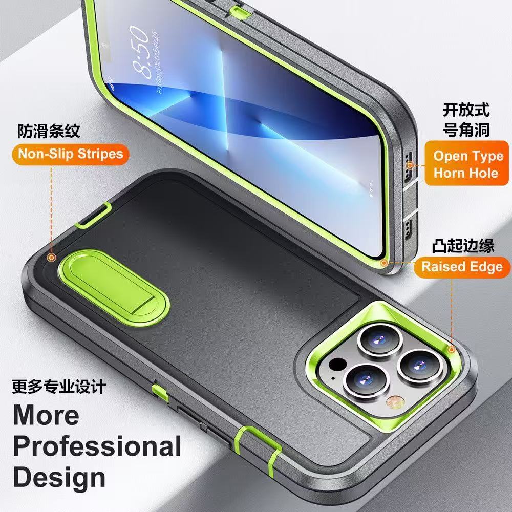 Armor Shockproof Defender Phone Case For iphone 11 12 13 14 15 Pro Max X XS XR XSMAX 7 8 Plus SE2 SE4 Hard PC+TPU Back Cover