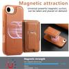 CASENEO For iPhone 16e Case with Foldable Kickstand TPU PU Leather PC Card Bag Magnetic Phone Cover  Compatible with MagSafe
