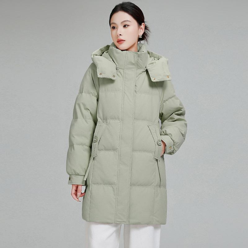 Down cotton jacket women's mid-length 2025 new cotton jacket fashionable Korean loose padded jacket winter thickened warm jacket