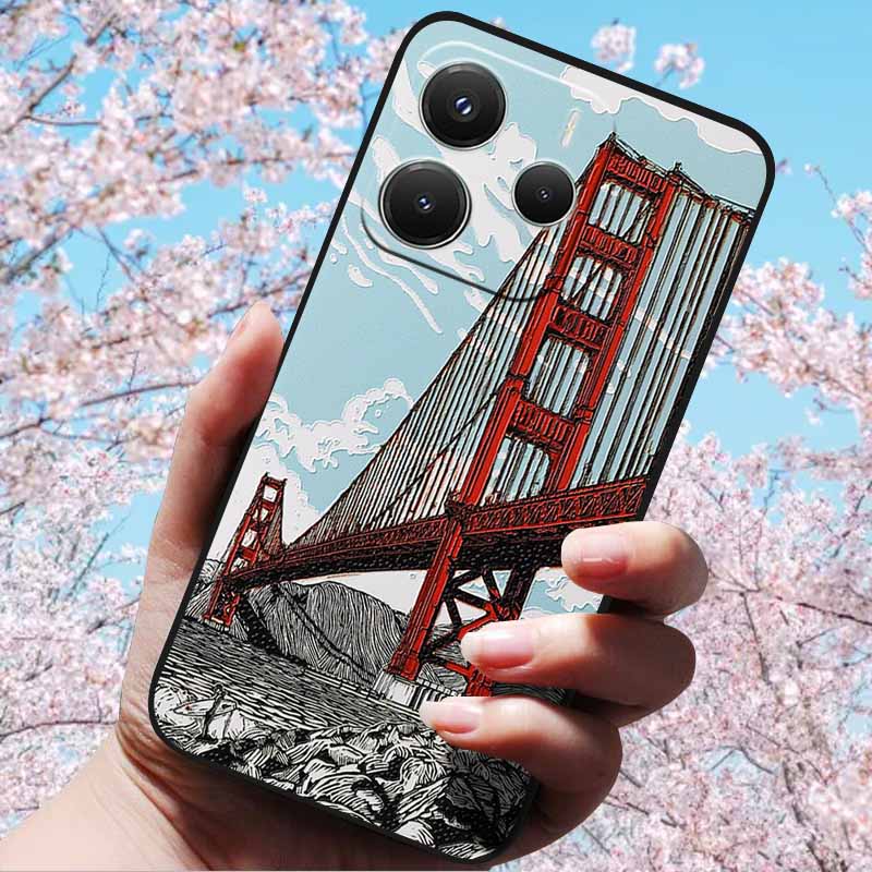 For Xiaomi Redmi Note 14 5G 4G Cases 3D Relief Embossed Retro Soft Silicone Covers For Redmi Note 14 5G Global Version 3D Cases