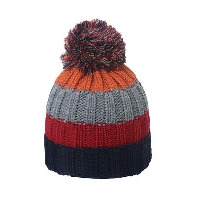 Winter Hat Men's Autumn and Winter New Color Striped Wool Hat Fleece Thickened Ski Hat Knitted Hat Men